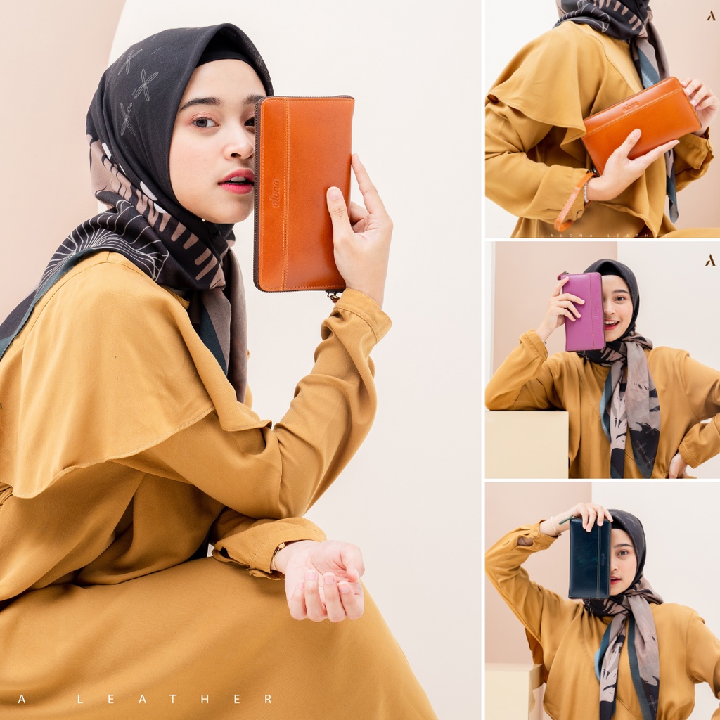 Dompet kulit wanita asli dompet panjang terbaru dompet cewek branded original wallet coach garut ori