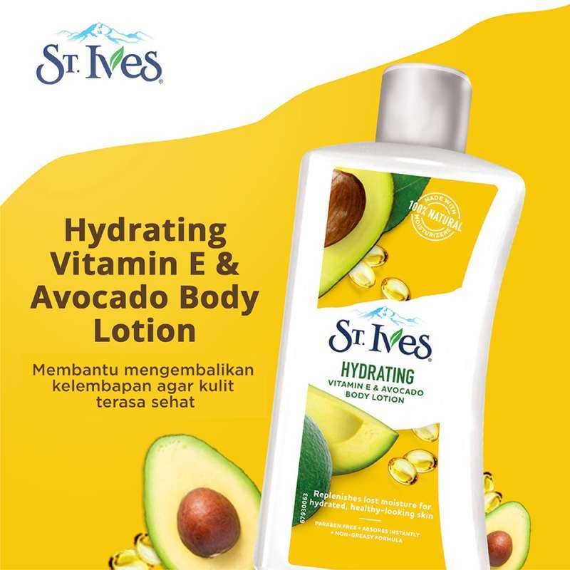 Jual St. Ives Daily Hydrating Vitamin E & Avocado Body Lotion 200ml