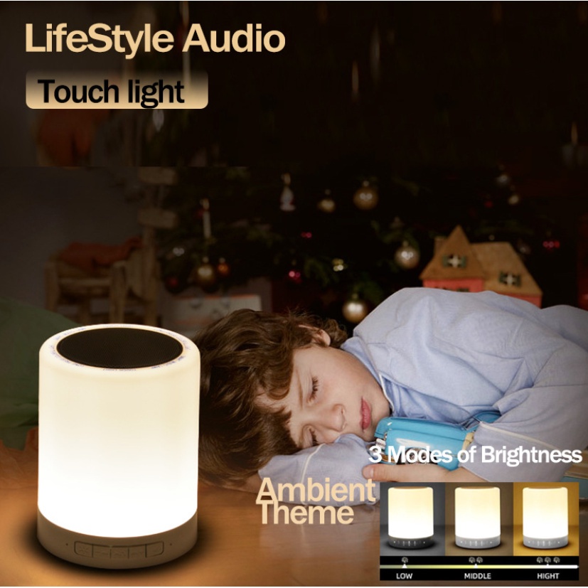 L671 Speaker Bluetooth LED Wireless portable SUPER BASS music box LAMPU TIDUR WARNA WARNI smart touch