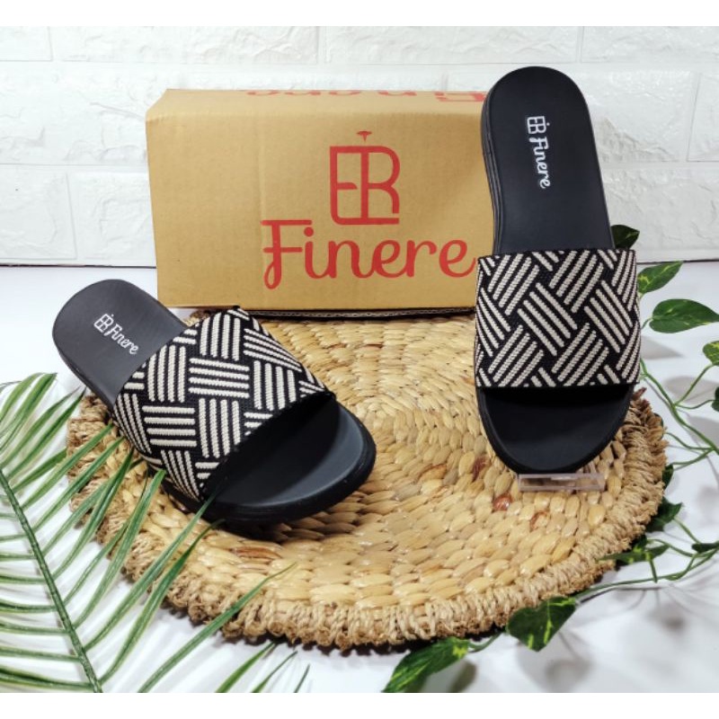 sandal slop wanita rajut import terbaru