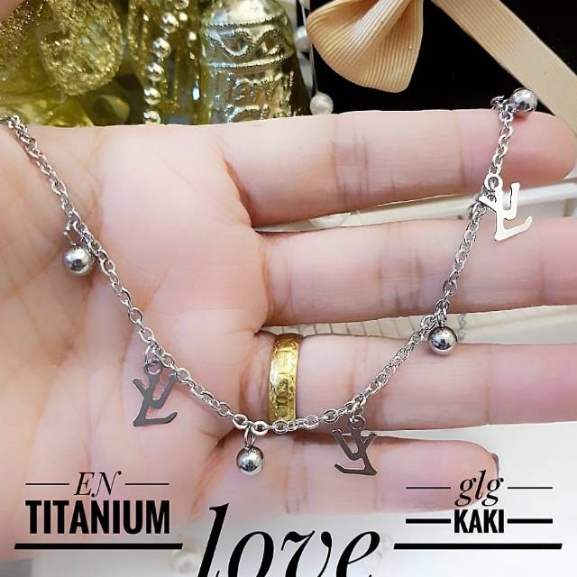 Titanium gelang kaki 0210k