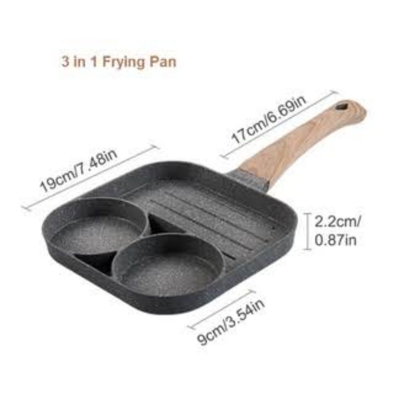 Omelette Pan 3 in 1 dan 4 in 1 / Cetakan Telur / Fry Pan 3in1 4in1 Egg Pan