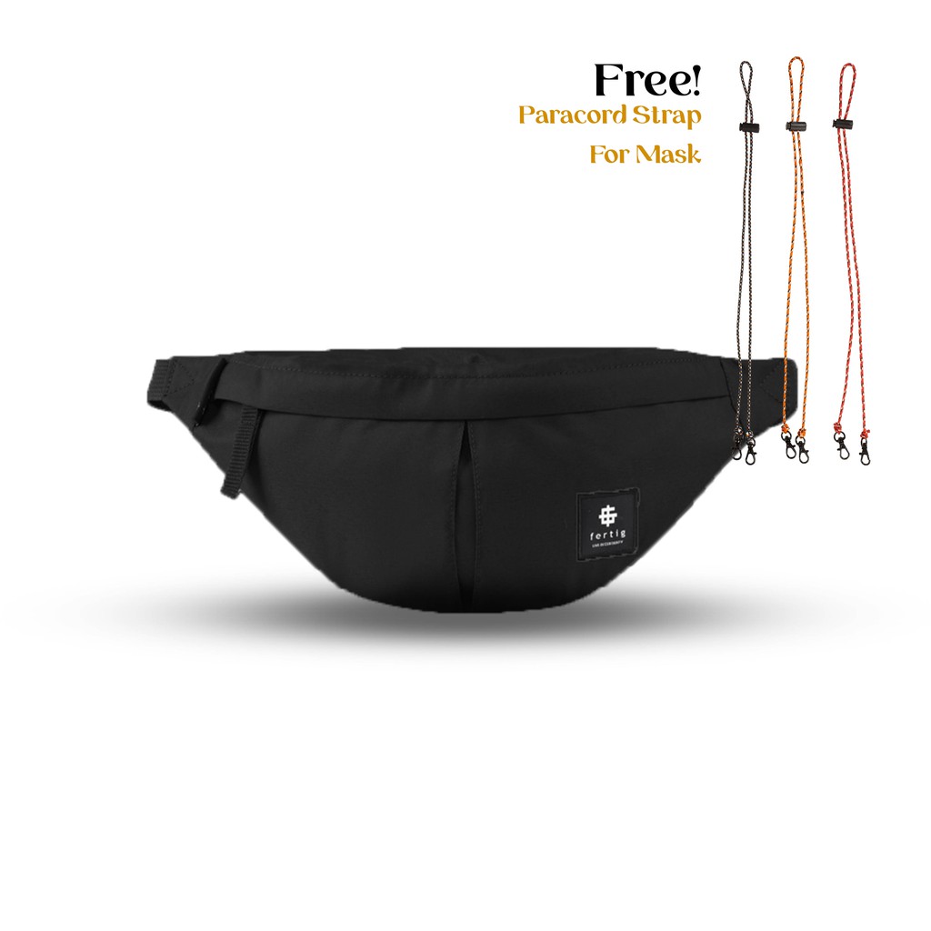 Fertig Tas Pria Selempang - Waistbag - Alpina In Black