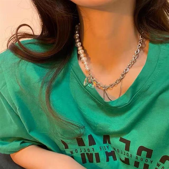 Kalung untuk wanita ifashion musim panas desain keren niche bermutu tinggi cahaya mewah musim panas