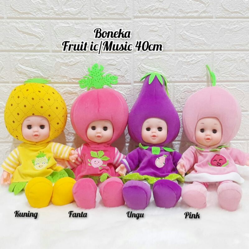 GIRL COSTUME FRUIT IC / MUSIC / Boneka Fruit Music / Boneka buah buahan / Boneka Music / Boneka ic