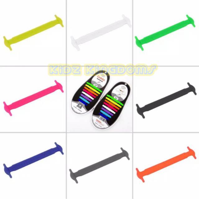 Premium Silicone Shoelaces / Tali Sepatu Silikon Karet