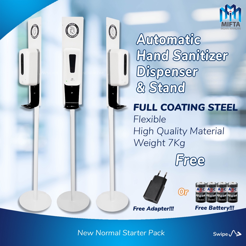 AUTOMATIC HAND SANITIZER DISPENSER + STAND / DISPENSER HAND SANITIZER OTOMATIS + STAND [1000ML]