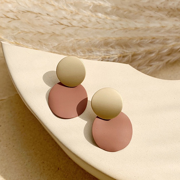 Anting Wanita Model Retro Geometric Earrings Korean Style-G