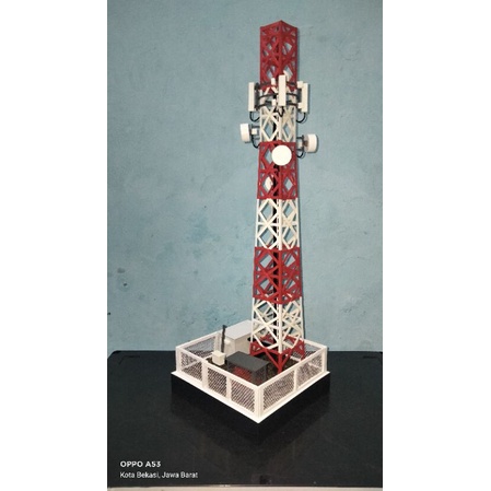 Miniatur tower BTS sinyal - Standar Tanpa Lampu-
