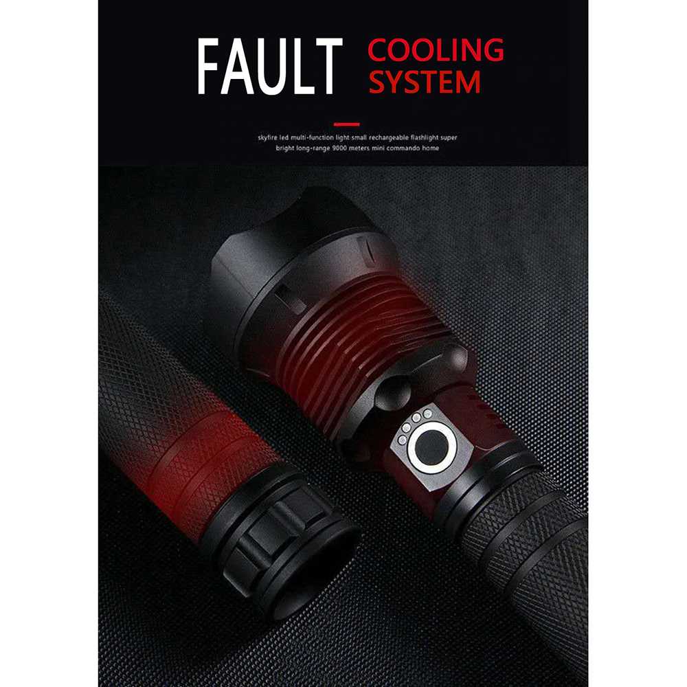 IDN TOOLS - XLAMP Senter LED Flashlight USB Rechargeable XHP90.2 - JHS522X