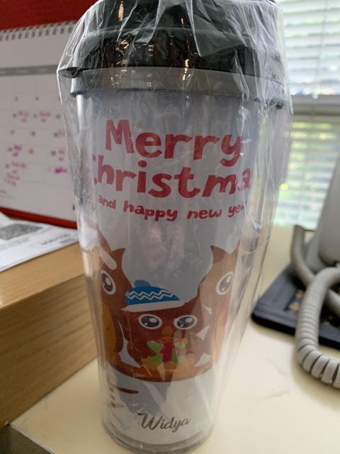 Botol Minum Tumbler Minuman Motif Natal Christmas Gift Hadiah Souvenir
