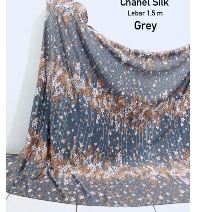 Grosir Kain Chanel silk = maxmara / bahan gamis branded / kain motif meteran / dior silk KH81M