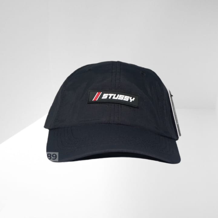 TOPI STUSSY REGGIE TECH CAP HAT ORIGINAL - BLACK