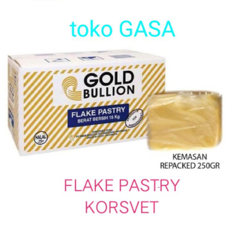 

KORSVET SUPER 250GR - FLAKE PASTRY-bahan utama cromboloni-KORVET-KORSVET SUPER - PUFF SHORTENING gold bullion