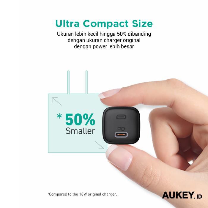 Aukey Adapter Mini PD Type C 20w - 500695 / 500725 / 500967 - PA-B1