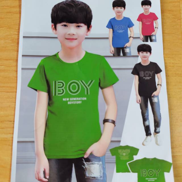 Kaos Oblong Anak Spandek Impor 8 - 12 tahun