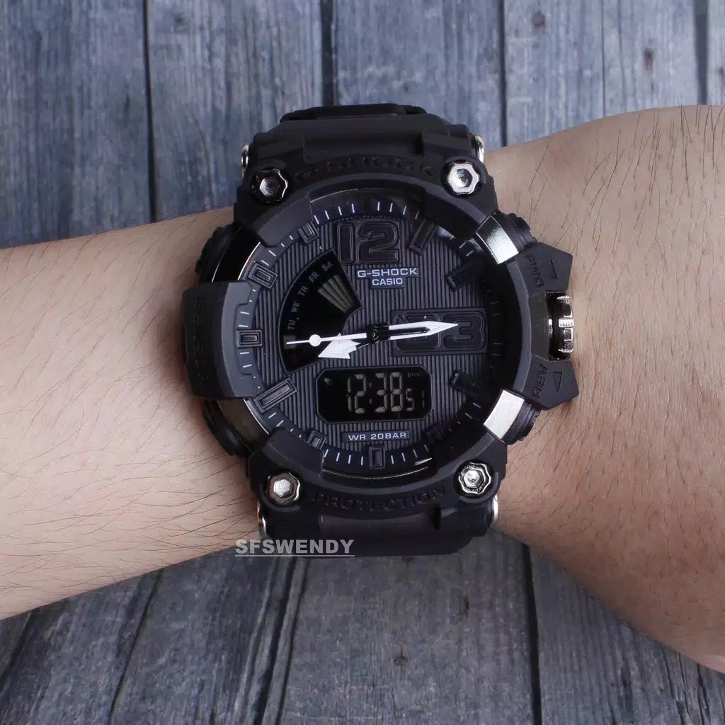 Jam tangan G Shock GA-2000 Tali Hijau Green army digital anti air