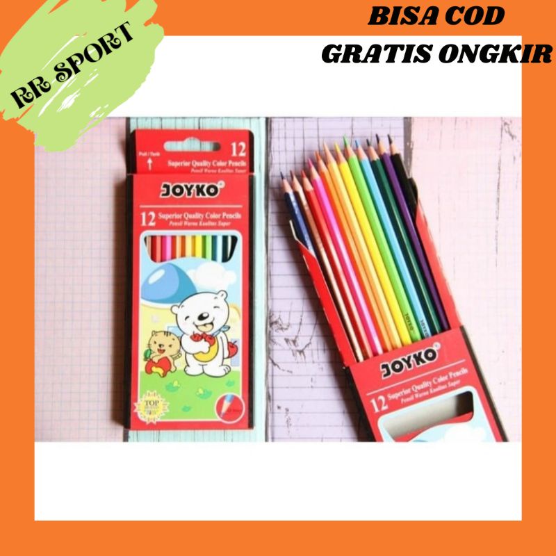 

Pencil Warna Joyko Panjang 12 / Alat Mewarnai / Oil Pastel / Alat Tulis / Alat Sekolah / Crayon Joyko / Crayon Warna / Pensil Warna