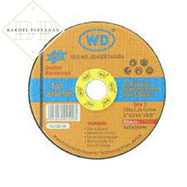 Mata Batu Gerinda 4 Inch WD ORIGINAL Mata Pisau Potong Besi Stainless Holow Gurinda WD Cutting Wheel