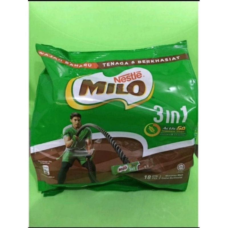 

milo 3in1 Malaysia isi 18 stik