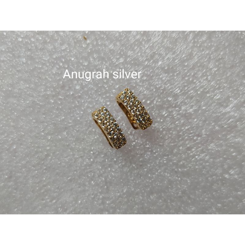 (COD)Anting Jepit Gold Perak 925 Lapis Emas Kuning 24K