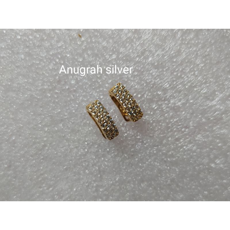 (COD)Anting Jepit Gold Perak 925 Lapis Emas Kuning 24K