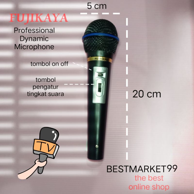 MICROPHONE KARAOKE MIC FUJIKAYA FK 1800 ORIGINAL BEST QUALITY