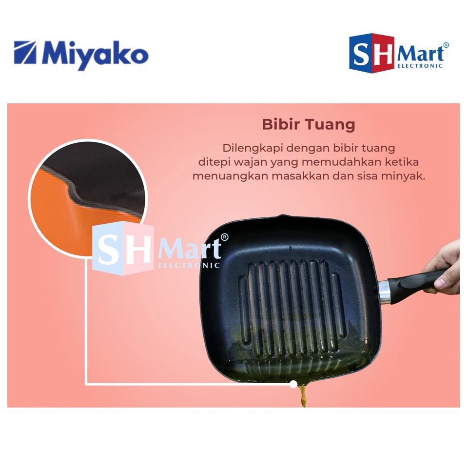 MIYAKO GRILLING PAN GP-26A / GP26A WAJAN GRILL MIYAKO (MEDAN)