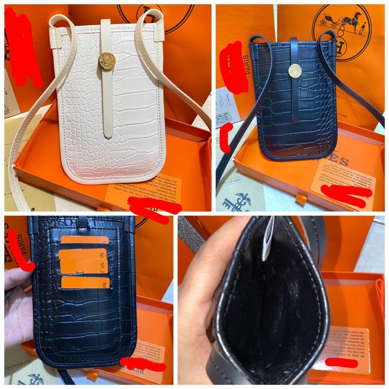 TAS SELEMPANG KAMERA CROCO COIN FREE BOX & PAPERBAG