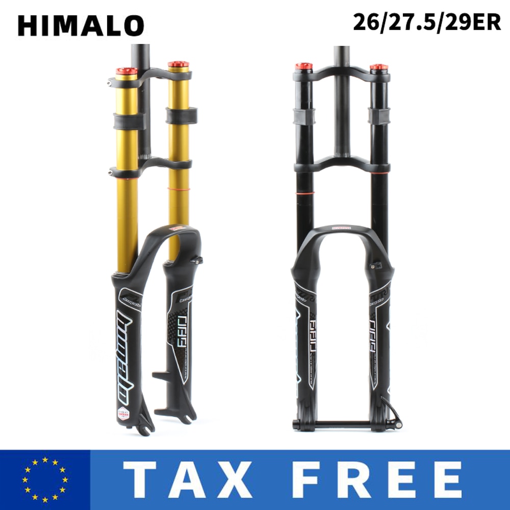 HIMALO bicycle fork 26/27.5/29er MTB Suspension Air Fork Magnesium Alloy Double Shoulder  Air Oil  L