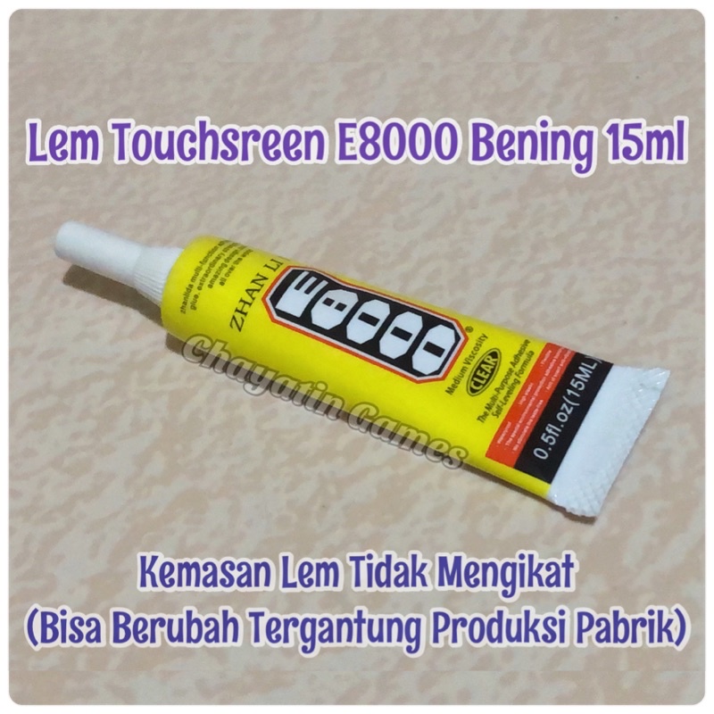 LEM TOUCHSCREEN / LCD HP / PONSEL E8000 T8000 B7000 Isi 15ML WARNA BENING