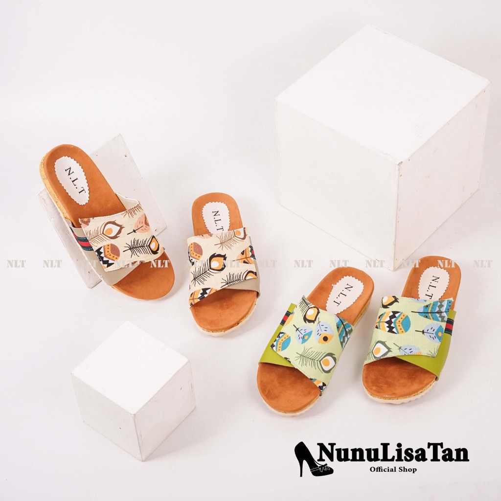 NunuLisaTan- bayar di tempat sandal wanita terbaru sandal Motif