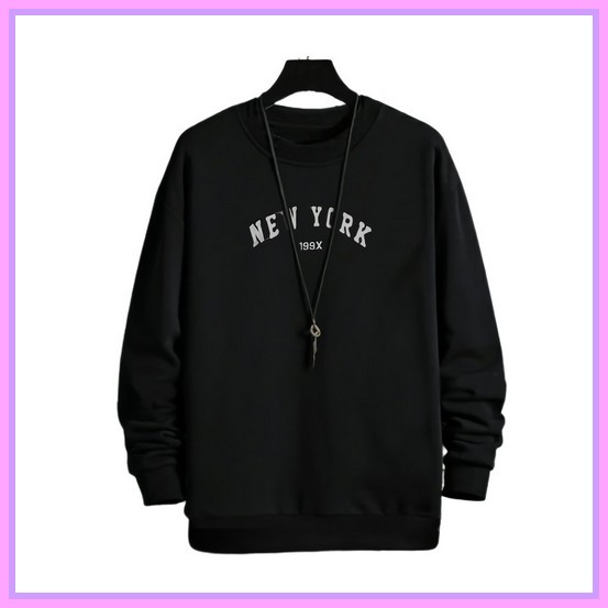 Crewneck Weekend Offender - Logo Hands Hitam Mirror 1:1 Original Sweater Pria Sweater Pria Crewneck 
