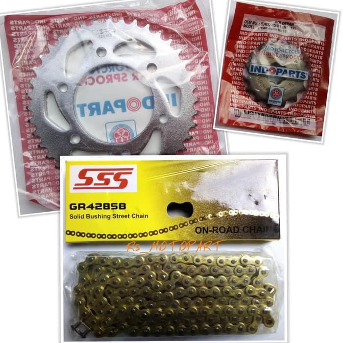 Gir set/Gear Indopart/Indoparts + Rantai Gold SSS Byson