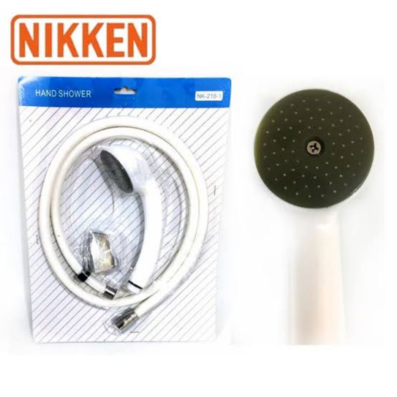 HAND Head SHOWER MANDI SET Kepala dan Selang PVC Plastik - NIKKEN