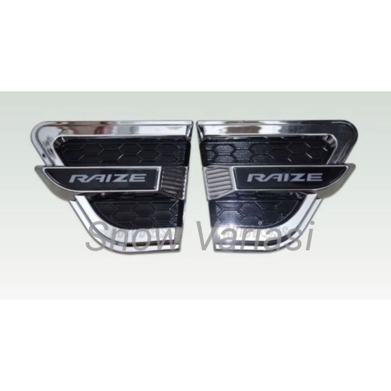 Side Vent Air Flow Toyota Raize 2021 2022 2023 2024 up Activo Kombinasi Hitam Chrome Merah