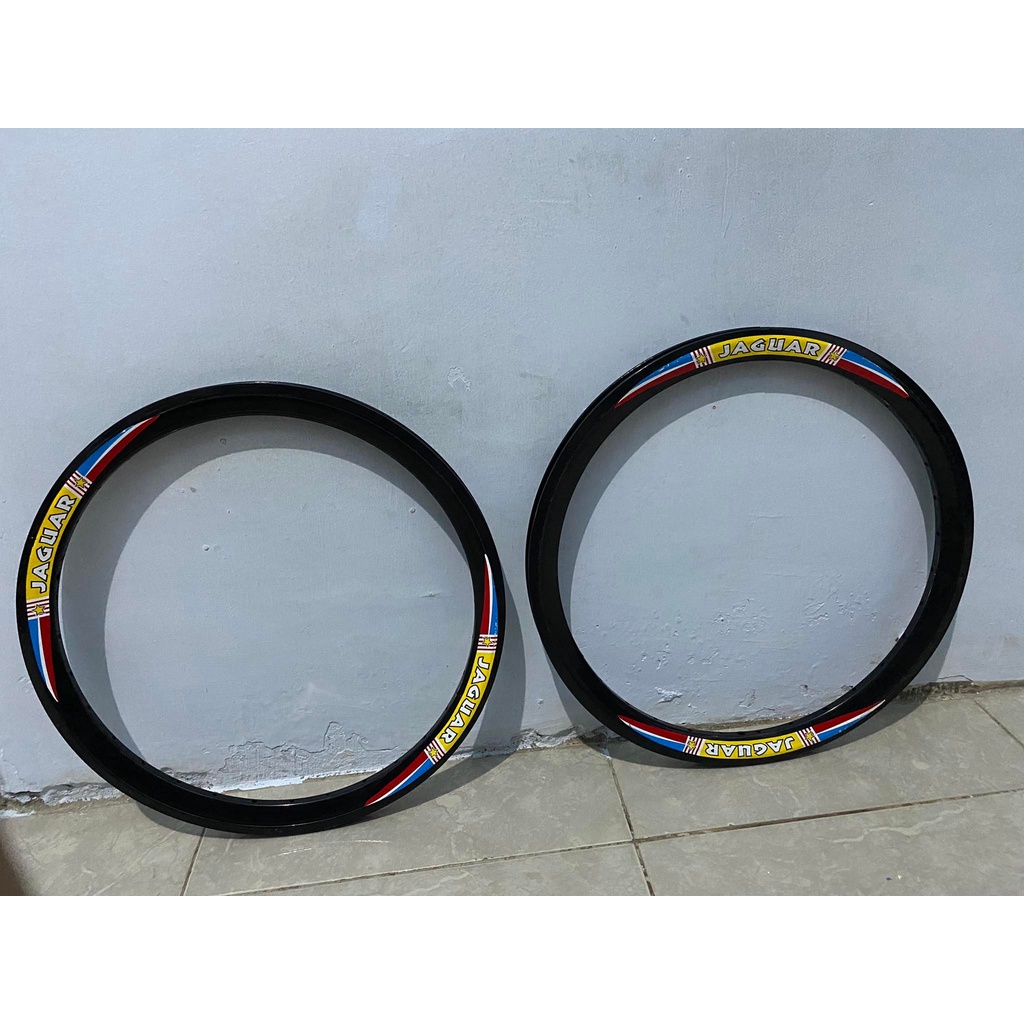 Sepasang Rims Velg ukuran 20 Murni Jaguar Minion Lipat Minitrex BMX
