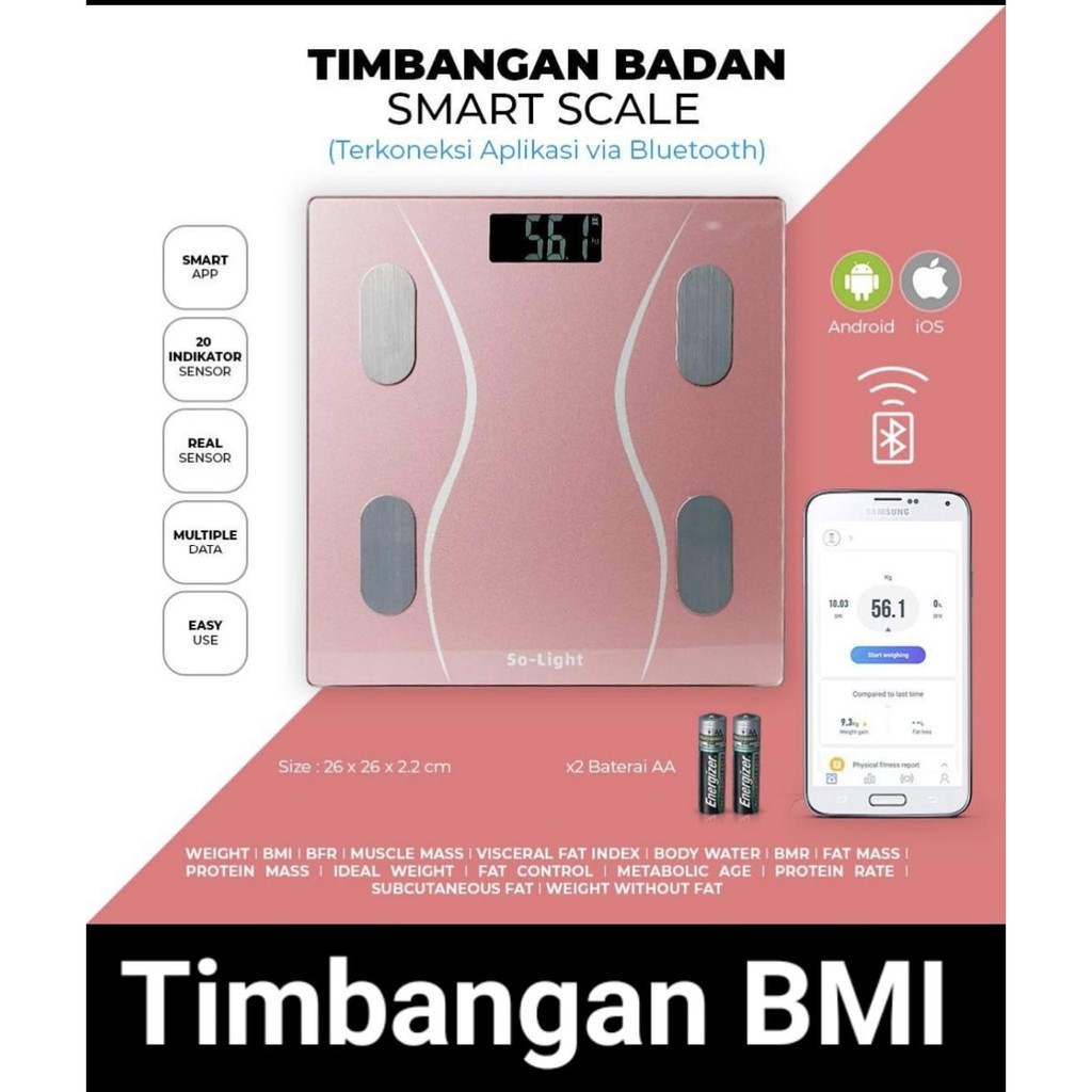 Timbangan Badan Digital - Body Fat Monitor Smart Bluetooth Weight – BT 910