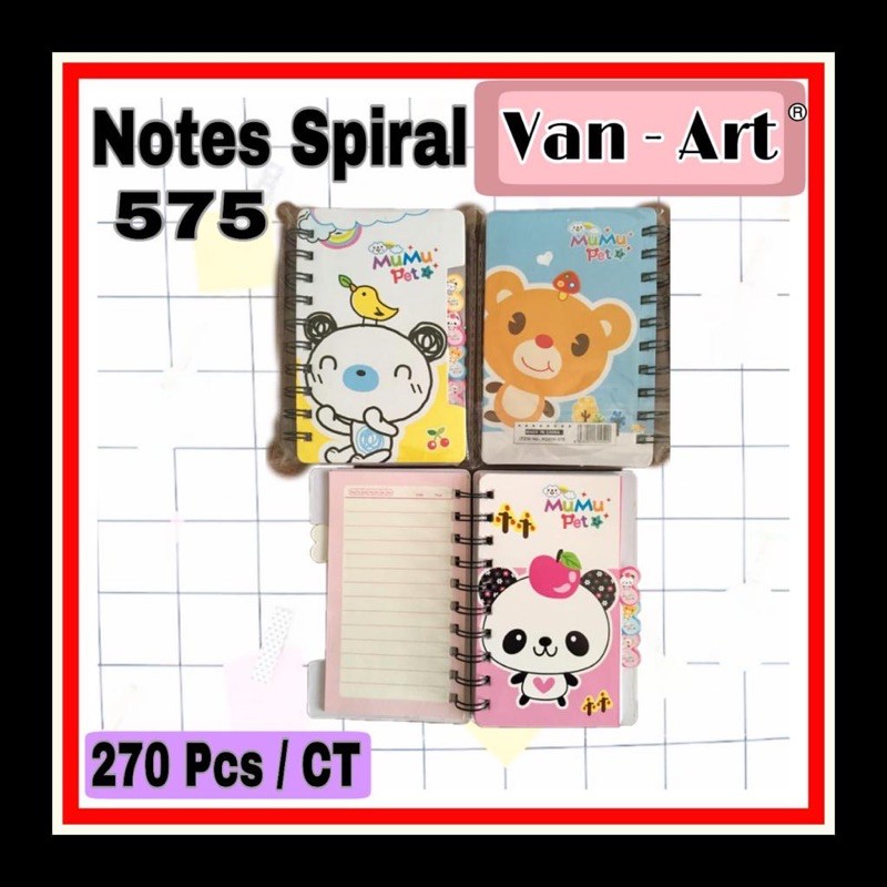 

Notes spiral 575 Bear Panda