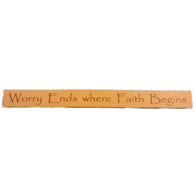 PAJANGAN WORRY ENDS WHERE FAITH BEGINS 45,5 x 4 x 2 cm