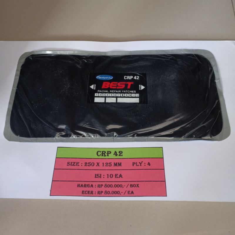 CRP 42 Radial Tyre Patch - Karet Tambal Ban Luar - Bestpatch - 1 Box isi 10pcs