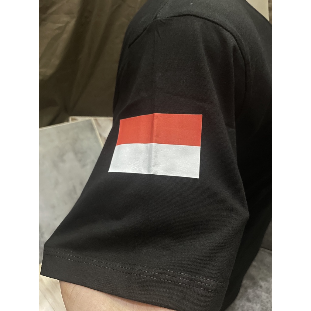 Kaos Katun Indonesia - Kaos RI - Kaos Garuda Indonesia Hitam