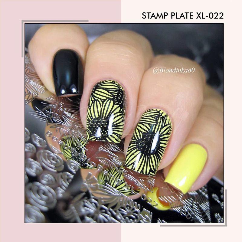 Stamp plate xl-022 stamping nail art stamp cetakan nail art