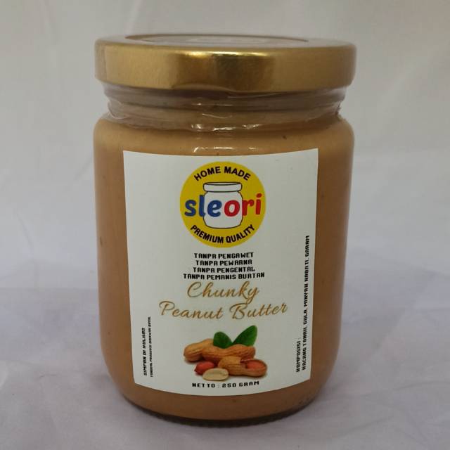 

Sleori - Homemade Chunky Peanut Butter Jam | Selai Kacang Kasar 250 Gram