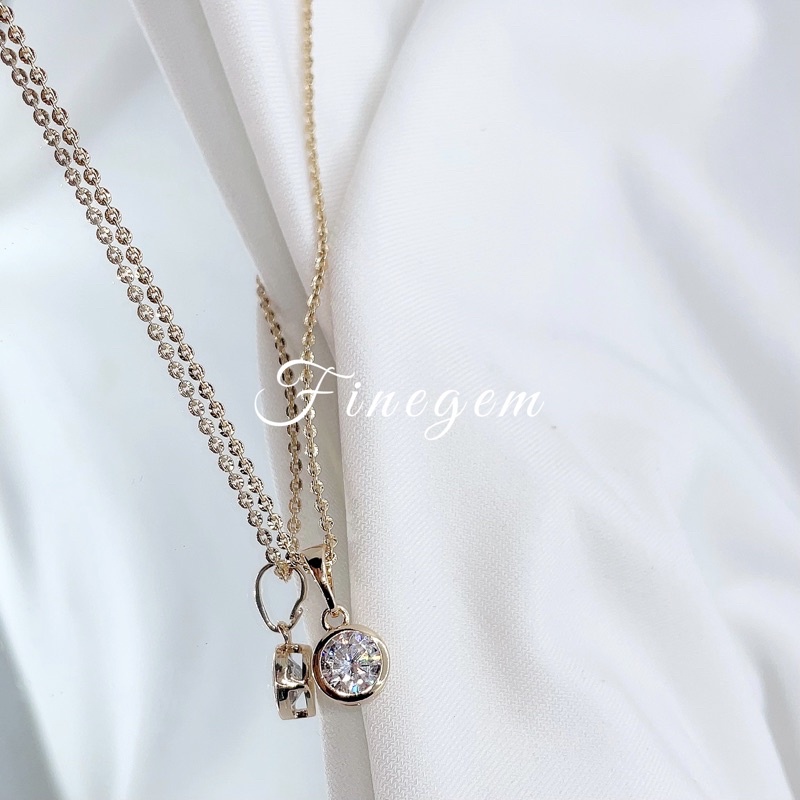 Luna Gold Necklace / Kalung Silver / Kalung Cewek / Kalung Lapis Emas / Kalung Silver Wanita / Gold 