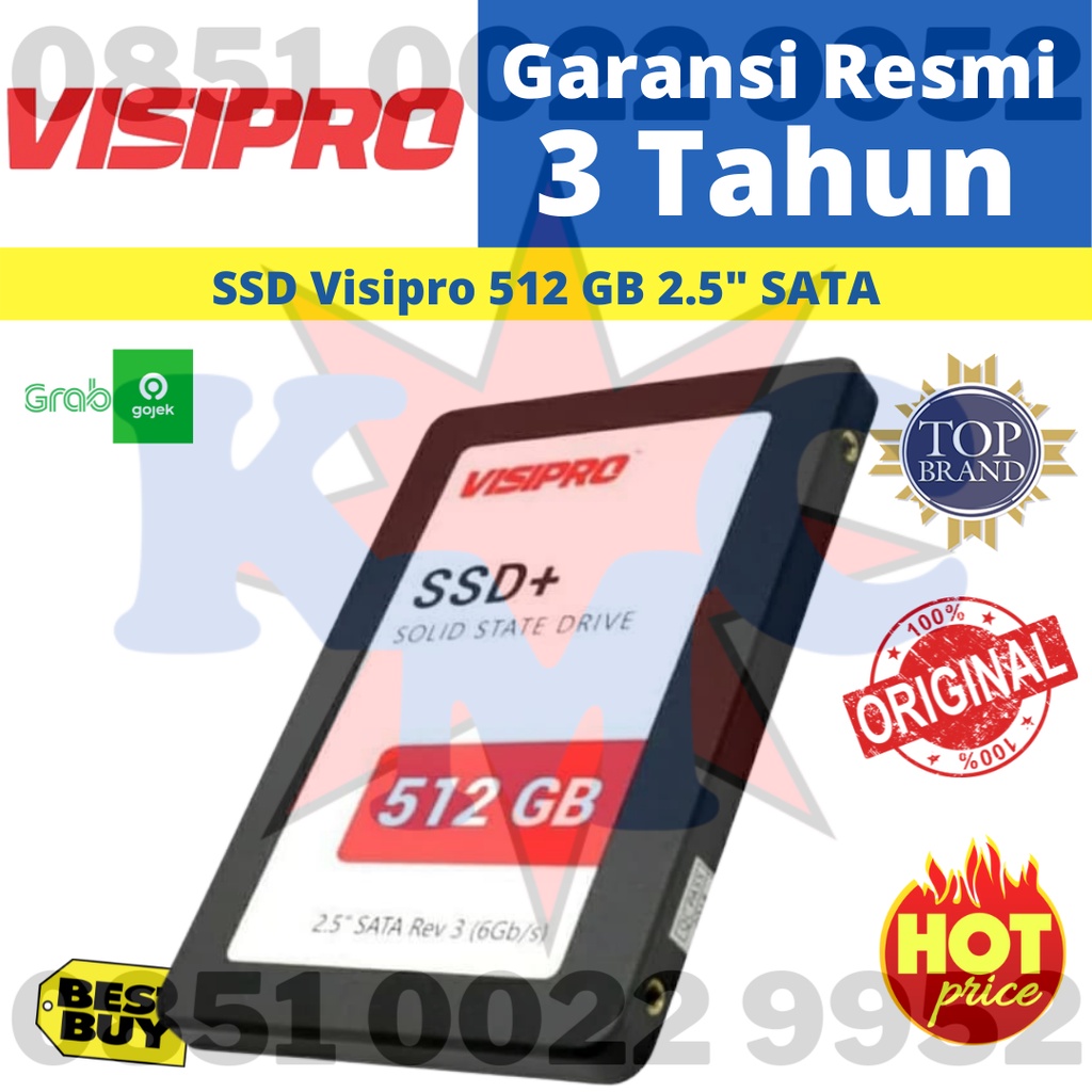 SSD VISIPRO 512GB 2.5&quot; SATA 3 Garansi Resmi 3 Tahun