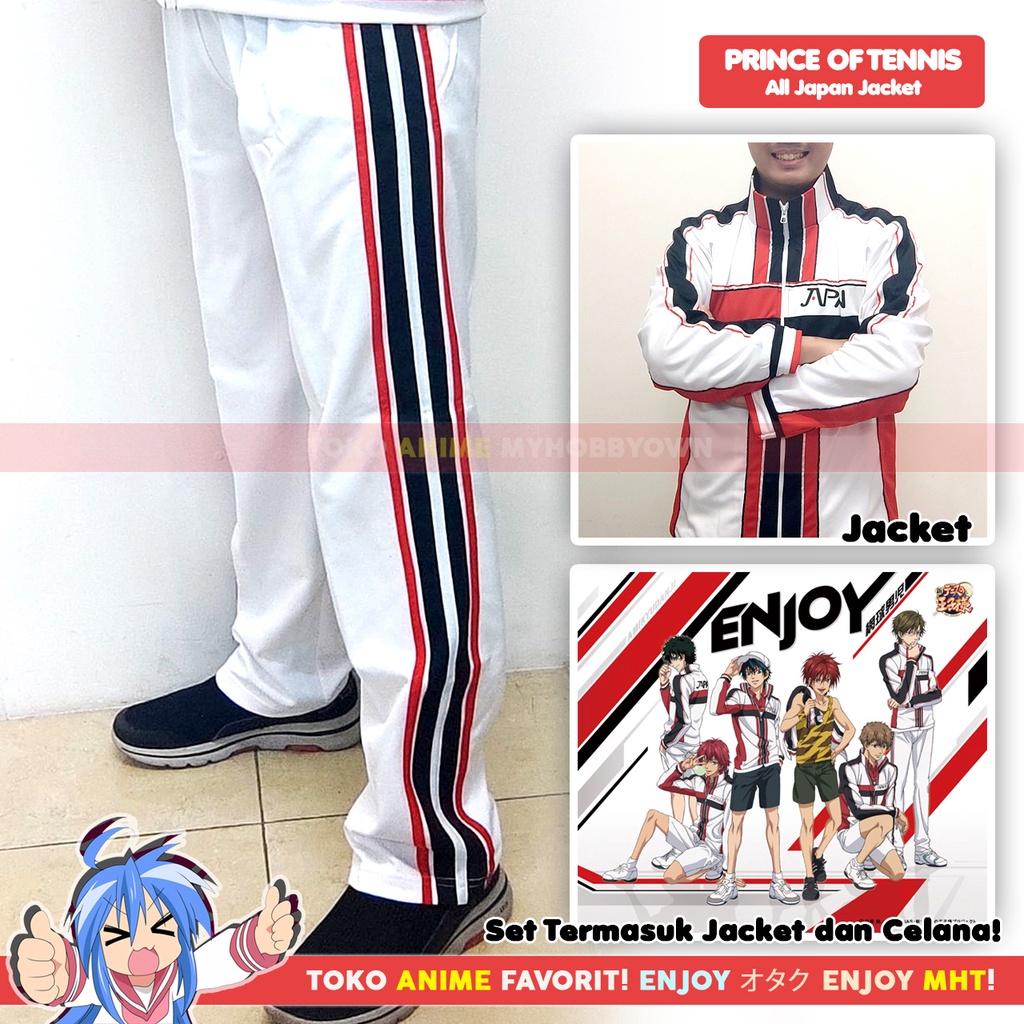 Kostum Cosplay Jaket Anime Prince Of Tennis Tenipuri All Japan Celana