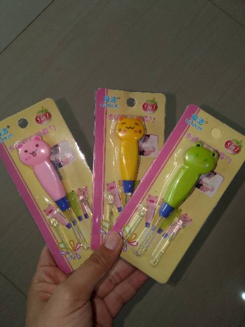 Korek Kuping Bayi earpick lampu senter telinga