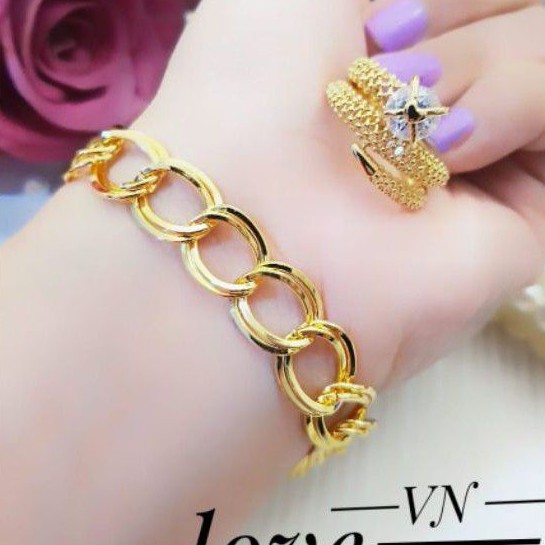 Xuping Gelang dan Cincin Lapis Emas 24k 2212n