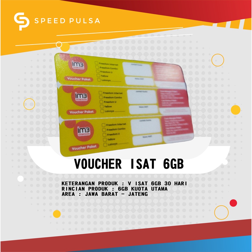 Voucher Indosat 6GB 30 Hari